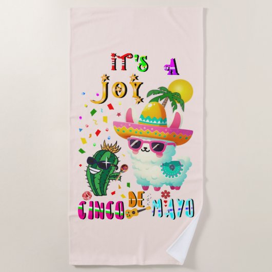 Het Is Een Vrolijk Cinco De Mayo Strandlaken (Voorkant)