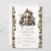 Het is een vrolijk klein kerstfeest uitnodiging (Voorkant)