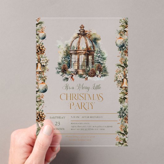 Het is een vrolijk klein kerstfeest uitnodiging (Insitu (Draagbaar))