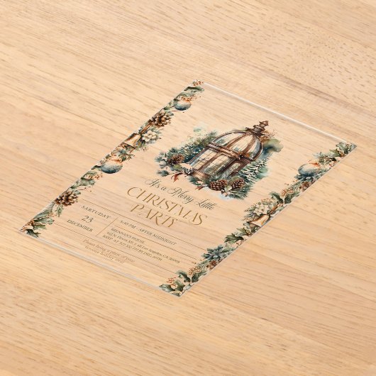 Het is een vrolijk klein kerstfeest uitnodiging (Laagn)