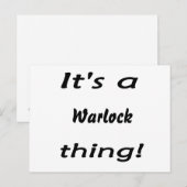 Het is een warlock ding. briefkaart (Voorkant / Achterkant)