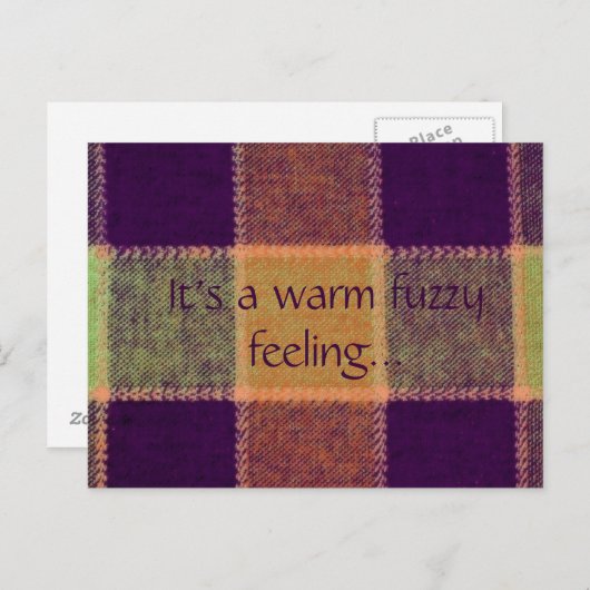 Het is een Warm Fuzzy Feeling Briefkaart (Voorkant / Achterkant)