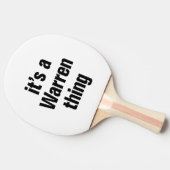 het is een warren ding tafeltennisbatje (Zijkant)