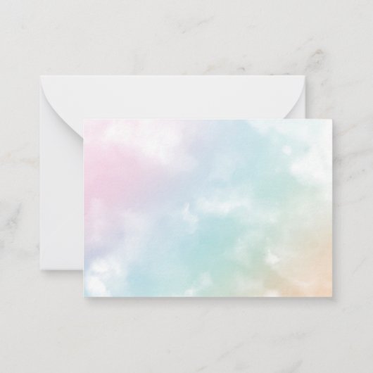 Het is een Waterverf blauw baby shower dank je. Notitiekaartje (Achterkant)