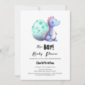 Het is een Waterverf Dinosaur Baby shower Kaart (Voorkant)