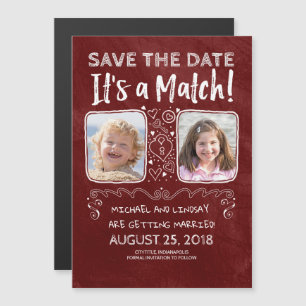 Het is een wedstrijd - Grappig Save the Date Magnetische Uitnodiging