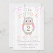 Het is een Whoot om twee Woodland Owl 2nd Birthday Kaart (Voorkant)