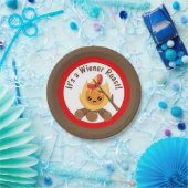 Het is een Wiener Roast party bord (Feest)