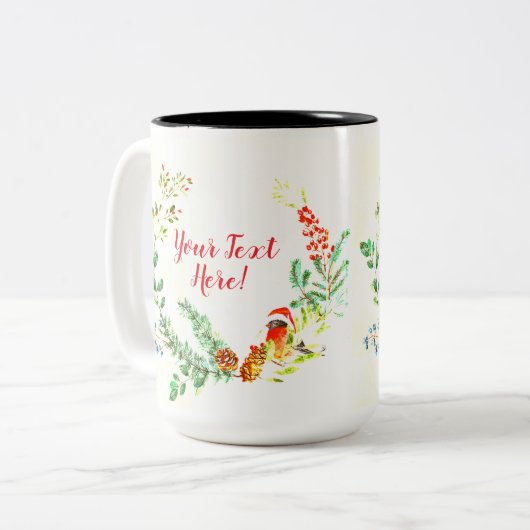 Het is een winterse vakantie / kerst Mok (Voorkant links)