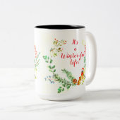 Het is een winterse vakantie / kerst Mok (Voorkant rechts)