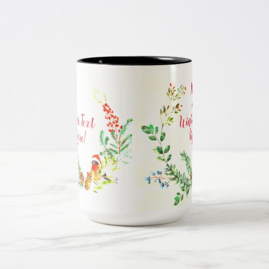 Het is een winterse vakantie / kerst Mok (Center)