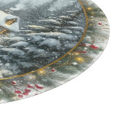 Het is een witte kerst snijplank (Hoek)