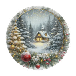 Het is een witte kerst snijplank