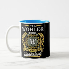Het is een Wohler-ding dat je niet kunt begrijpen Tweekleurige Koffiemok