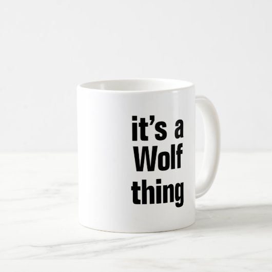 het is een wolf-ding koffiemok (Voorkant rechts)