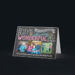 Het is een wonderbaarlijk kerstkaart met krijtbord feestdagen kaart<br><div class="desc">Mooi en trendy It's a Wonderful Life kerstkaart met krijtbord. Personaliseer met uw afbeeldingen en handtekening.</div>
