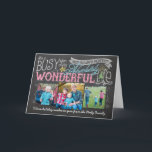 Het is een wonderbaarlijk kerstkaart met krijtbord feestdagen kaart<br><div class="desc">Mooi en trendy It's a Wonderful Life kerstkaart met krijtbord. Personaliseer met uw afbeeldingen en handtekening.</div>