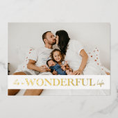 Het is een wonderbaarlijk leven Foto Folie Feestdagenkaart (Voorkant)