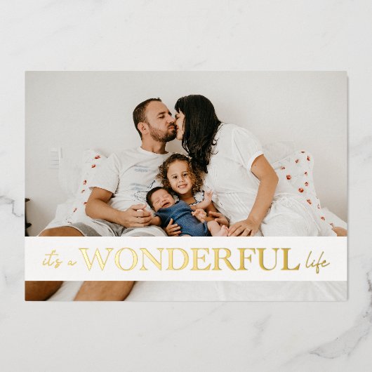 Het is een wonderbaarlijk leven Foto Folie Feestdagenkaart (Voorkant)