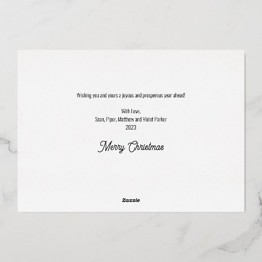 Het is een wonderbaarlijk leven Foto Folie Feestdagenkaart (Achterkant)