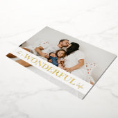 Het is een wonderbaarlijk leven Foto Folie Feestdagenkaart (Gedraaid)