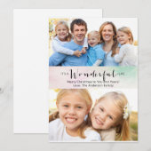 Het is een Wonderful Life 2 Foto Christmas Kaart (Voorkant / Achterkant)