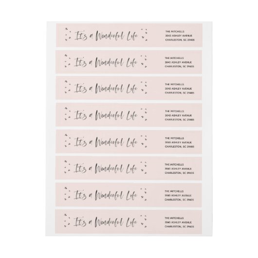 Het is een Wonderful Life Wraparound Address Label (Vel)