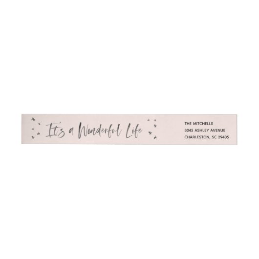 Het is een Wonderful Life Wraparound Address Label (Individueel)