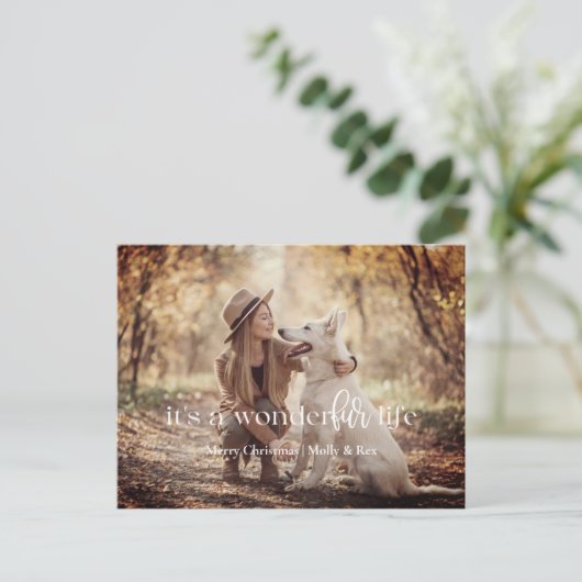 Het is een WonderFUR Life: Pet Christmas Briefkaar Feestdagenkaart (Staand voorkant)