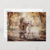 Het is een WonderFUR Life: Pet Christmas Briefkaar Feestdagenkaart (Voorkant / Achterkant)