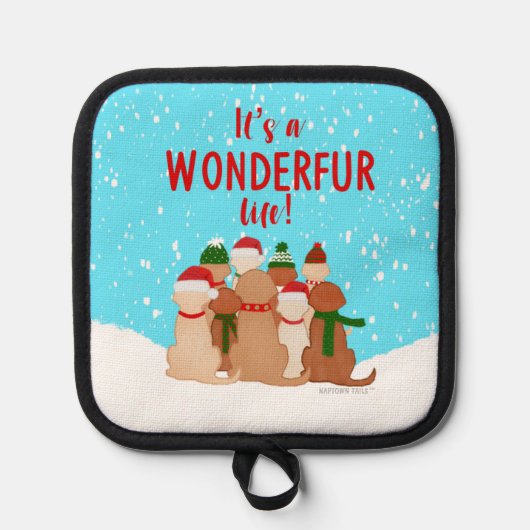 Het is een Wonderfur Life Pot Holder Pannenlap (Voorkant)