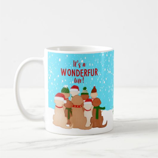 Het is een WONDERFUR-Mok voor kerstfeestdagen Koffiemok (Links)