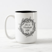 Het is een wonderlijk leven - kerstMok Tweekleurige Koffiemok (Links)