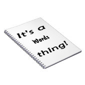 Het is een woordding. notitieboek (Rechterzijde)