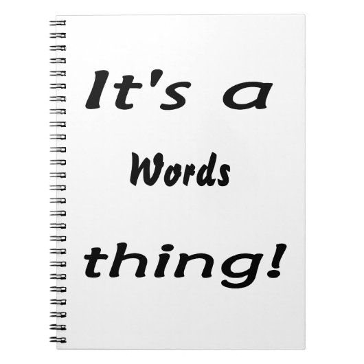 Het is een woordding. notitieboek (Voorkant)