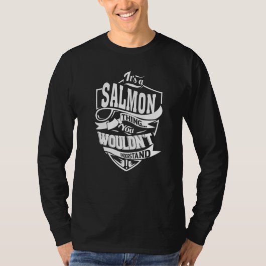 Het is een ZALM Ding T-shirt (Voorkant)