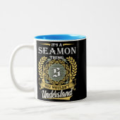 Het is een zeemonsterding die je niet kunt begrijp tweekleurige koffiemok (Links)