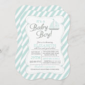 Het is een ZeevaartBaby shower van de Zeilboot van Kaart (Voorkant / Achterkant)