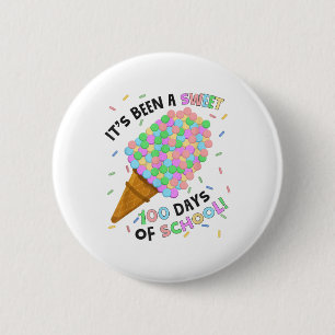 Het is een zoete 100 dagen van de school ijs 100t ronde button 5,7 cm