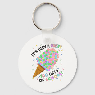 Het is een zoete 100 dagen van de school ijs 100t sleutelhanger