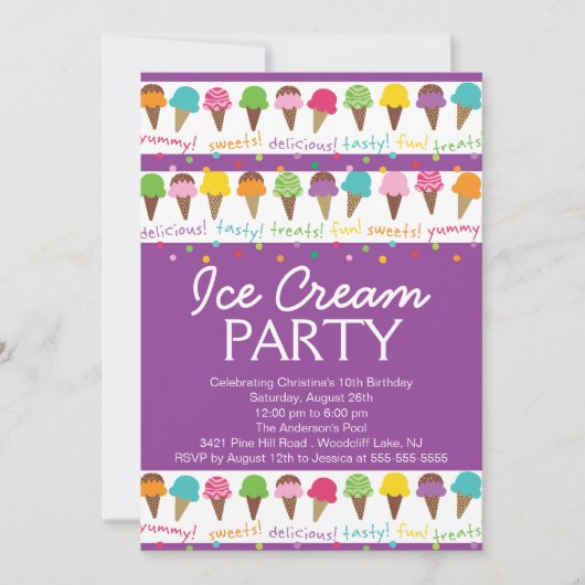 Het is een zomers-Ice-wedstrijd-uitnodiging Kaart (Voorkant)