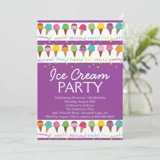 Het is een zomers-Ice-wedstrijd-uitnodiging Kaart (Staand voorkant)