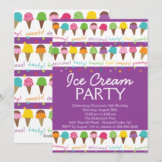 Het is een zomers-Ice-wedstrijd-uitnodiging Kaart (Voorkant / Achterkant)