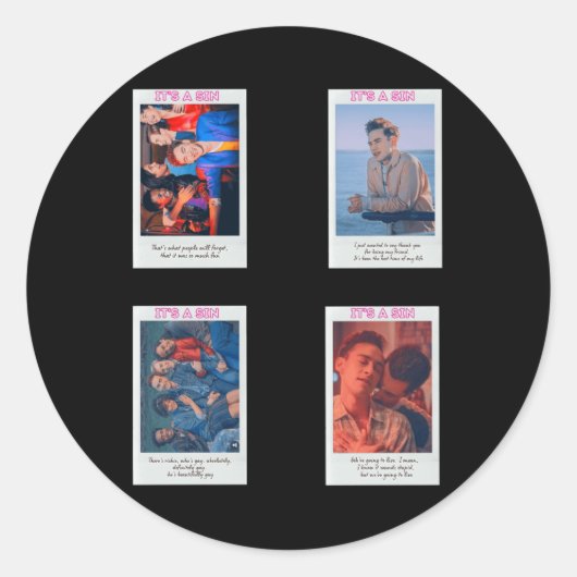 Het is een zonde set T Ronde Sticker (Voorkant)