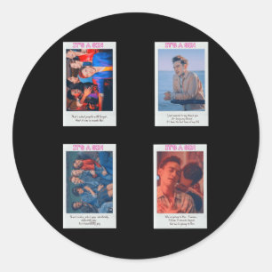 Het is een zonde set T Ronde Sticker