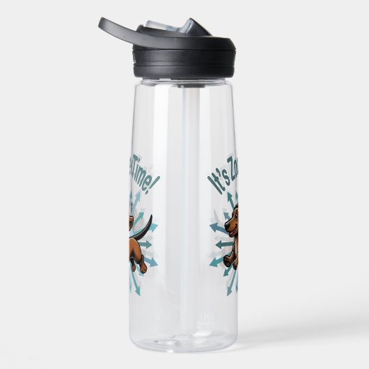 Het is een Zoomie Time teckel Waterfles (Rechts)