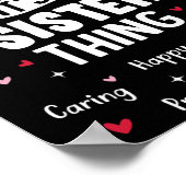Het is een zuster ding Funny Sayings Cute Sister M Poster (Hoek)