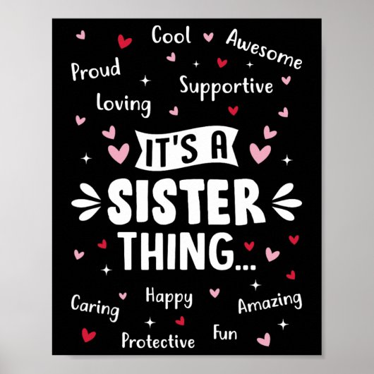 Het is een zuster ding Funny Sayings Cute Sister M Poster (Voorkant)