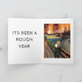 Het is een zwaar jaar geweest feestdagen kaart (Binnen)