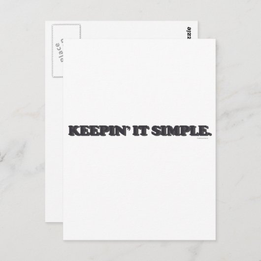 Het is eenvoudig briefkaart (Voorkant / Achterkant)